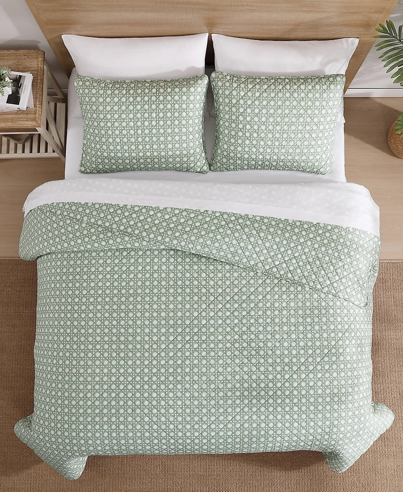 Tommy Bahama Diamond Isle Cotton Reversible 3-Pc. Quilt Set