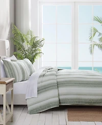Tommy Bahama La Prisma Stripe Texture Cotton 3-Pc. Quilt Set, King