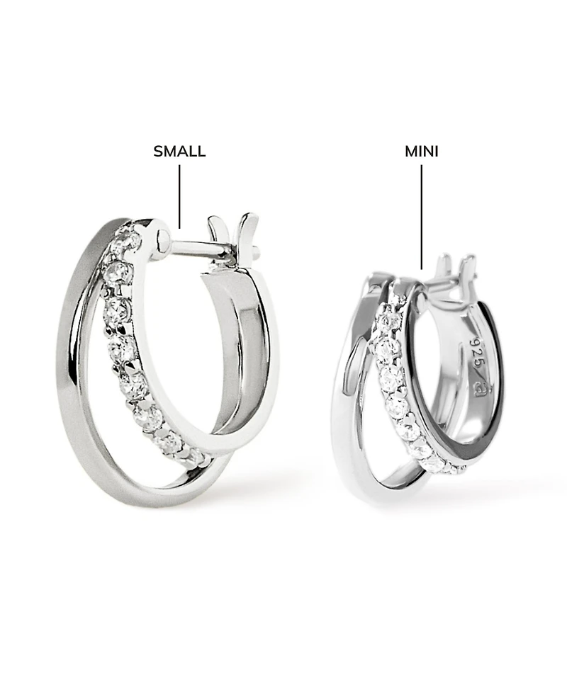 Ana Luisa Double Hoop Earrings - Toda Silver
