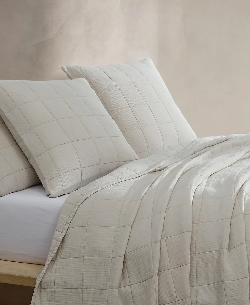 Closeout! Calvin Klein Cotton Gauze Solid Sham, European