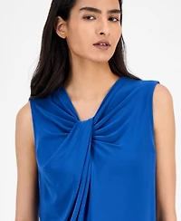 Kasper Women's Twist-Front Sleeveless Blouse