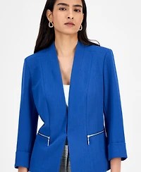 Kasper Women's Crepe Open-Front 3/4-Sleeve Jacket, Regular & Petite