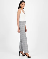 Kasper Women's Plaid-Print Mid-Rise Straight-Leg Pants, Regular & Petite
