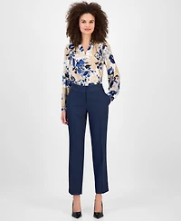 Kasper Women's Stretch Crepe Slim Leg Pant, Regular & Petite Sizes