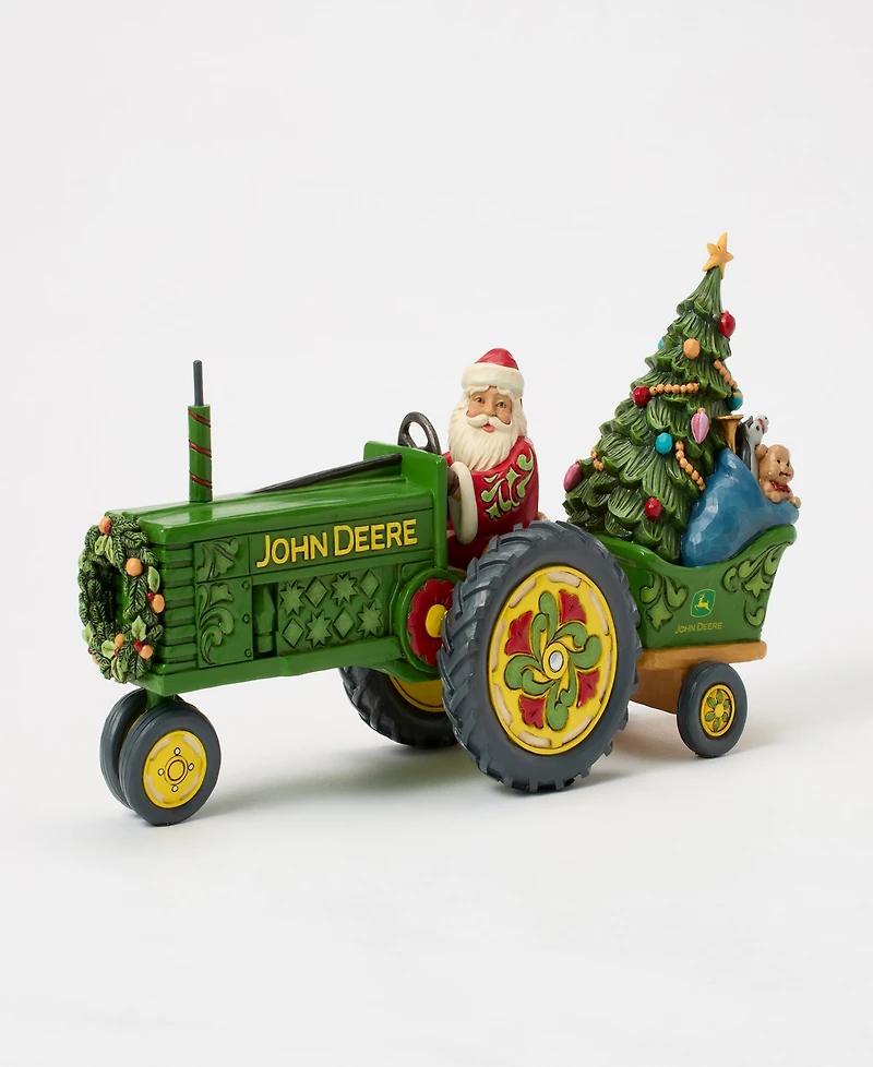 Jim Shore John Deere Santa On Tractor with Toys