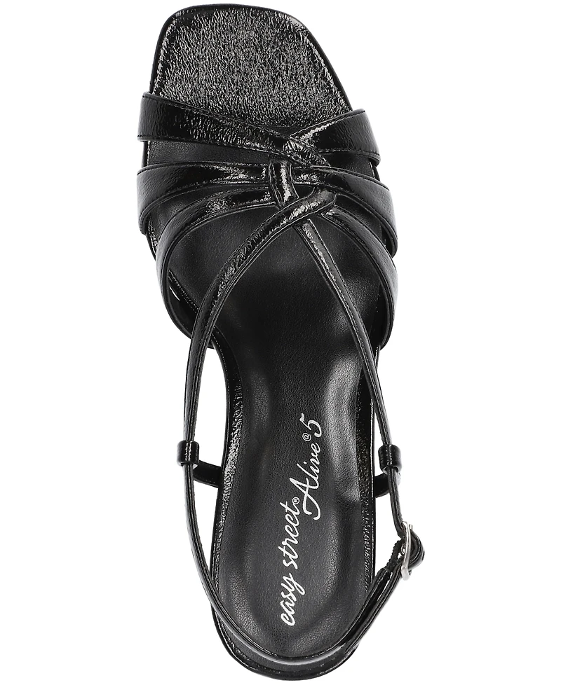 Easy Street Women's Valorie Square Toe Platform Sandals