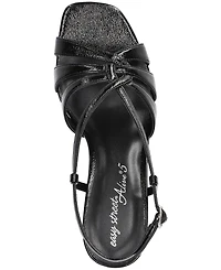 Easy Street Women's Valorie Square Toe Platform Sandals