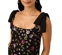 Adrianna Papell Women's Beaded Chiffon Shift Dress