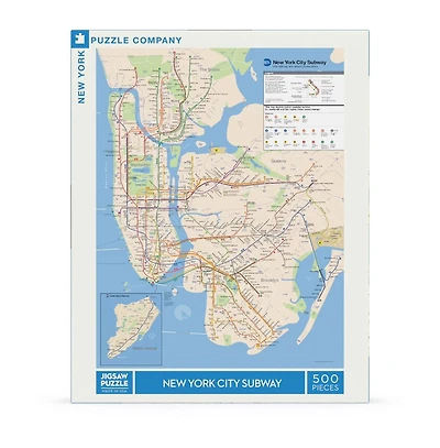 New York Puzzle Company New York Subway Map 500 Piece Puzzle