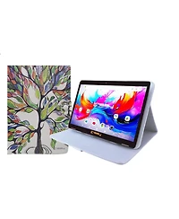 Linsay 10.1"Octa Core 256GB Storage Android 15 Tablet with Tree Marble Case