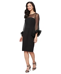 Alex Evenings Women's Scuba Crepe Scoop-Neckline Sheath Dress