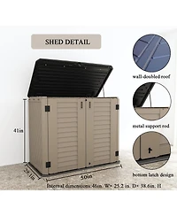 Mondawe Hdpe 50" W x 29" D 41" H Outdoor Storage Cabinet