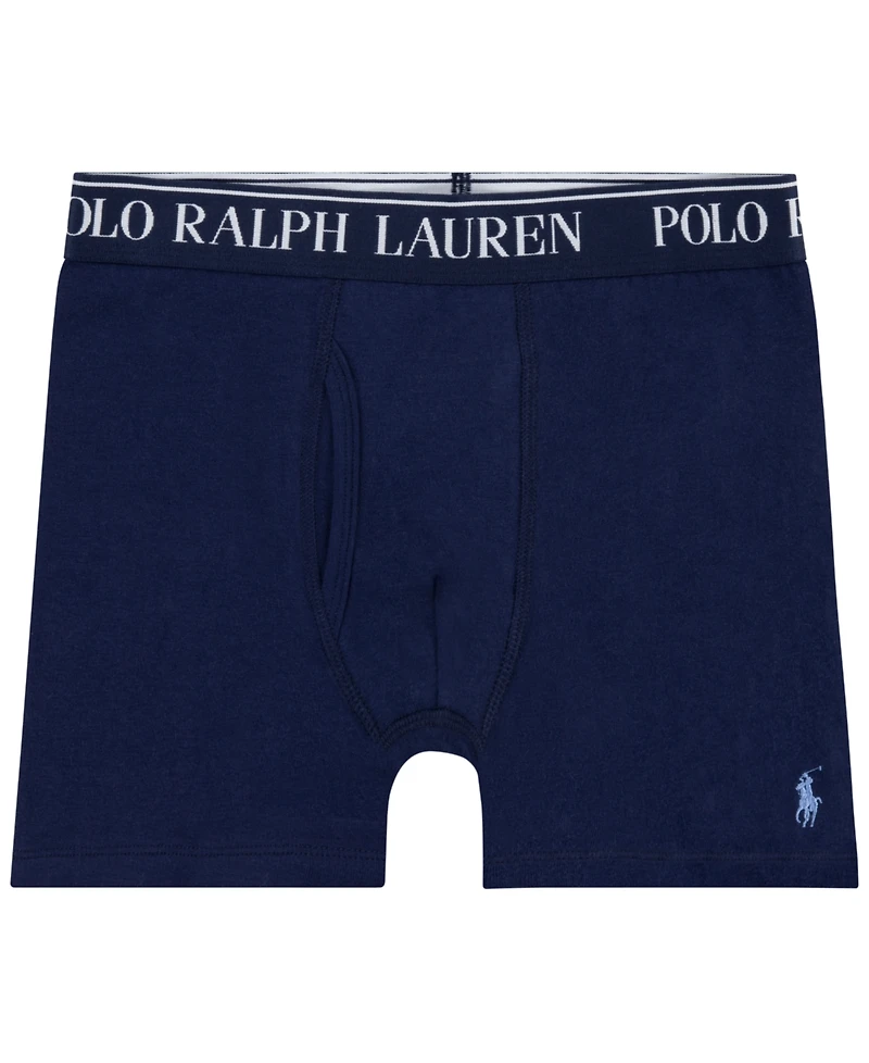 Polo Ralph Lauren Big Boys Cotton Stretch Boxer Briefs 3-Pack