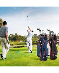 9.5 Inch Golf Cart Bag with 14 Way Dividers Top Organizer