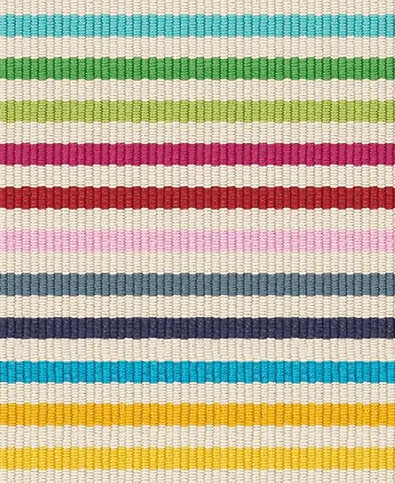 Dash and Albert Rugs by Annie Selke Rainbow Stripe Machine Washable DA2052 2'x3' Area Rug