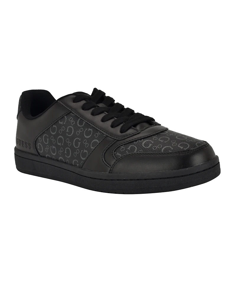 Guess Men's Leaton Branded Lace Up Casual Sneakers
