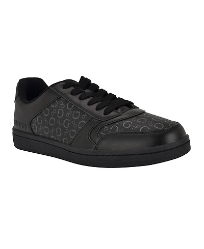 Guess Men's Leaton Branded Lace Up Casual Sneakers