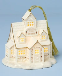 New For 2025! Lenox Mistletoe Park Ski Shop Lit Ornament