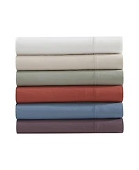 Eddie Bauer Solid Brushed 180-Thread Count Cotton Percale -Pc. Sheet Set
