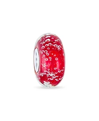 Bling Jewelry Set of 4 Bubble Murano Glass Spacer Charm Bead Sterling Silver Core
