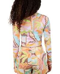 Hurley Juniors' Vacay Dreams Cropped Rashguard Top