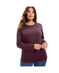 June + Vie Women's June + Vie Long-Sleeve Crewneck One + Only Tee