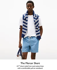 Tommy Hilfiger Men's Mercer Chambray 7" Shorts