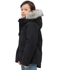 Rokka&Rolla Little and Big Boys' Parka Jacket with Removable Trim