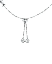 Michael Kors Rhodium-Plated Sterling Silver Emerald Cut Station Bracelet