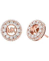 Michael Kors Cubic Zirconia Logo Stud Earrings