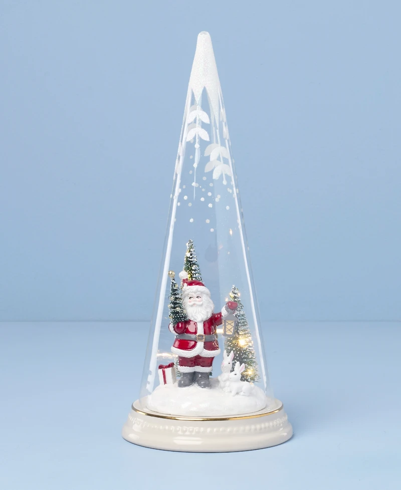 Lenox Merry & Magical Light-Up Santa with Lantern Figurine