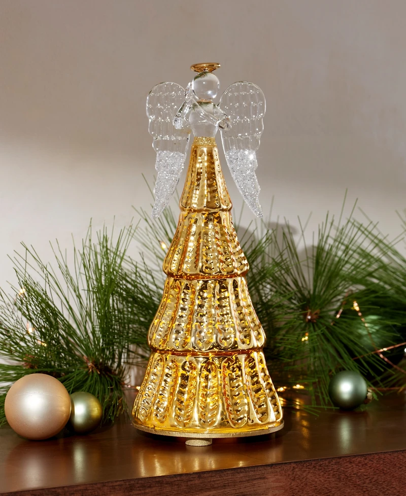 Lenox Radiant Light Lit Glass Angel Figurine