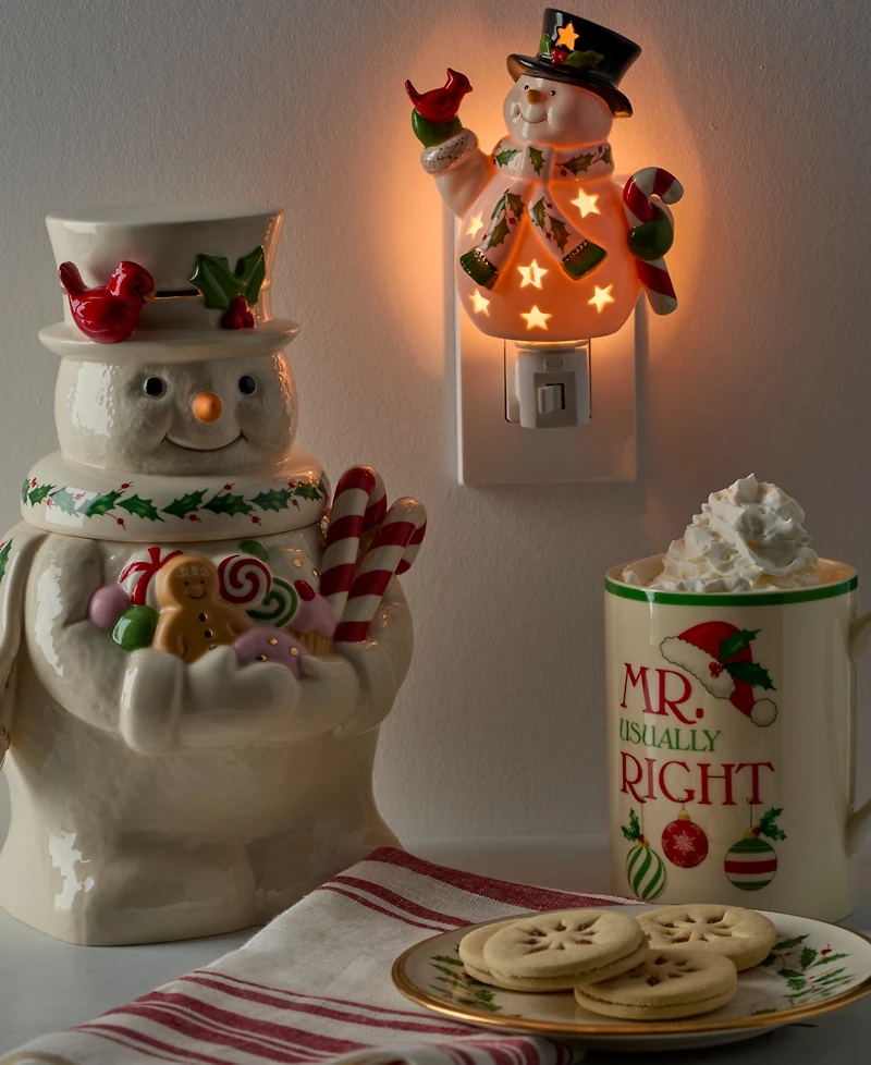 Lenox Happy Holly Days Snowman Night Light