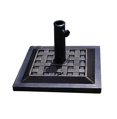 17.5 Inch Heavy Duty Square Umbrella Base Stand of 30 lbs for Outdoor