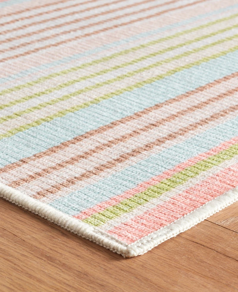 Dash and Albert Rugs by Annie Selke Ana Ticking Machine Washable DA2030 4'x6' Area Rug