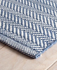 Dash and Albert Rugs by Annie Selke Herringbone Indoor/Outdoor DA395 2'6''x18' Runner Area Rug