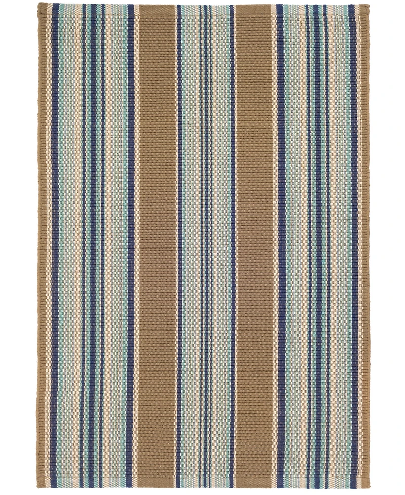 Dash and Albert Rugs by Annie Selke Blue Heron Stripe RP41 9'x12' Area Rug
