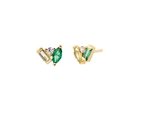 Little Sky Stone Seraphina Celeste Tsavorite and Peridot Stud Earrings