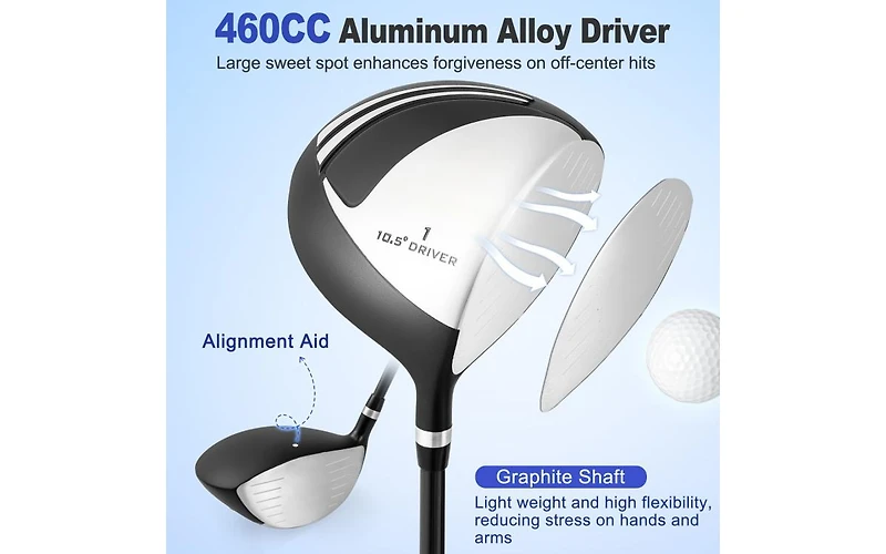 Men s Profile Complete Golf Club Package Set Includes 10 Pieces