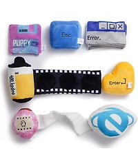 Nocciola 7 Pcs Retro Tech Plush Toy Set, gift,Y2K Nostalgia Icons,Gift from Early 2000's, Enrichment Toys for Small and Medium Dogs