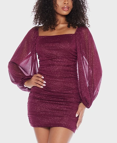 B Darlin Juniors' Glitter Jersey Short Bodycon Dress