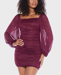 B Darlin Juniors' Glitter Jersey Short Bodycon Dress