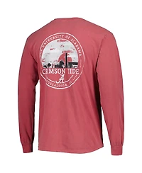 Image One Men's Crimson Alabama Crimson Tide Circle Campus Scene Long Sleeve T-Shirt