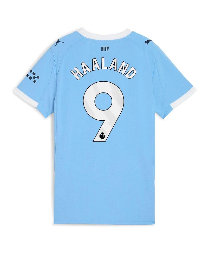 Puma Women's Erling Haaland Sky Blue Manchester City 2025/26 Home Replica Player Jersey