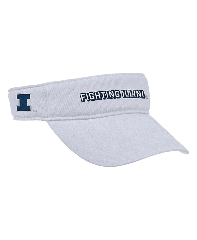 Nike Men's White Illinois Fighting Illini 2025 On-Field Ace Performance Adjustable Visor Hat