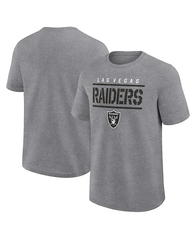 Fanatics Men's Heather Gray Las Vegas Raiders Big Tall Top Notch T-Shirt