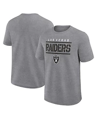Fanatics Men's Heather Gray Las Vegas Raiders Big Tall Top Notch T-Shirt