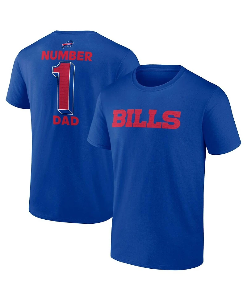 Fanatics Men's Royal Buffalo Bills Big Tall Number One Dad T-Shirt