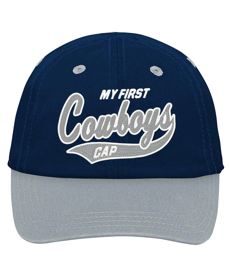 Outerstuff Baby Boys and Girls Navy/Silver Dallas Cowboys My First Tail Sweep Slouch Flex Hat