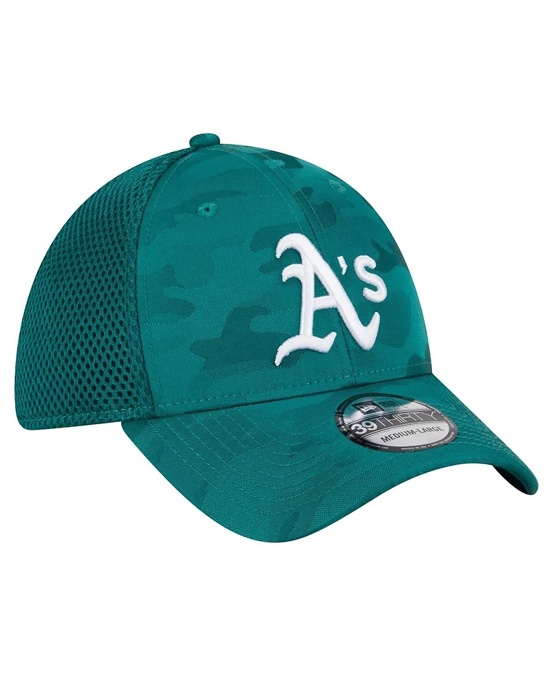 New Era Big Boys and Girls Green Athletics Camo 39THIRTY Flex Hat